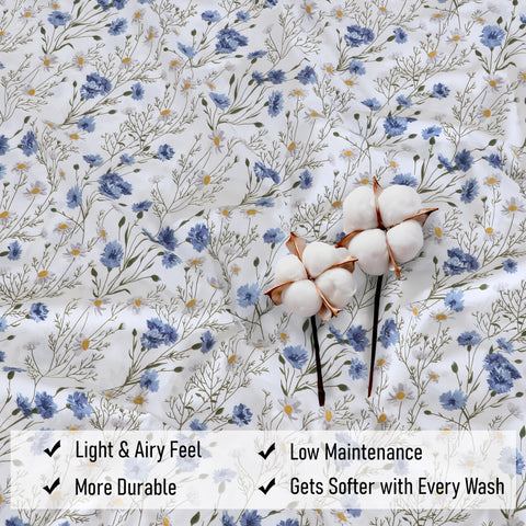 Look casual y acogedor de las sábanas RUVANTI con acabado percal mate.