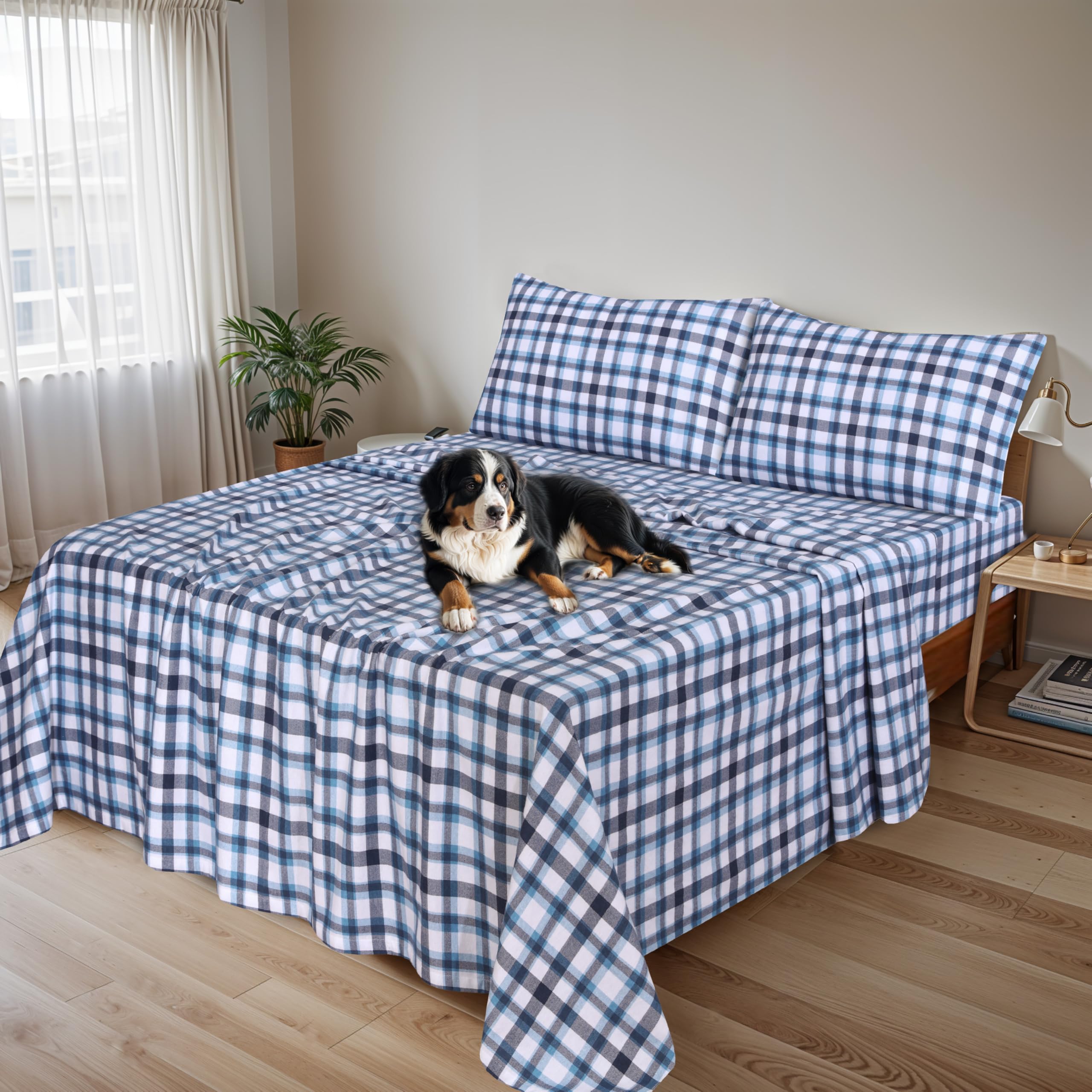 RUVANTI sábanas reina 100% algodón, tacto suave y cálido al dormir.