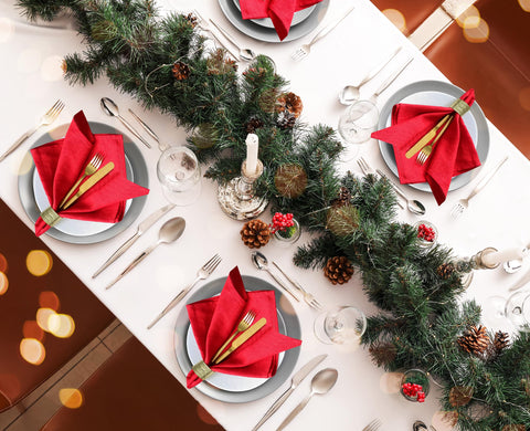 RUVANTI servilletas de tela resistentes con bordes cosidos para mayor durabilidad.