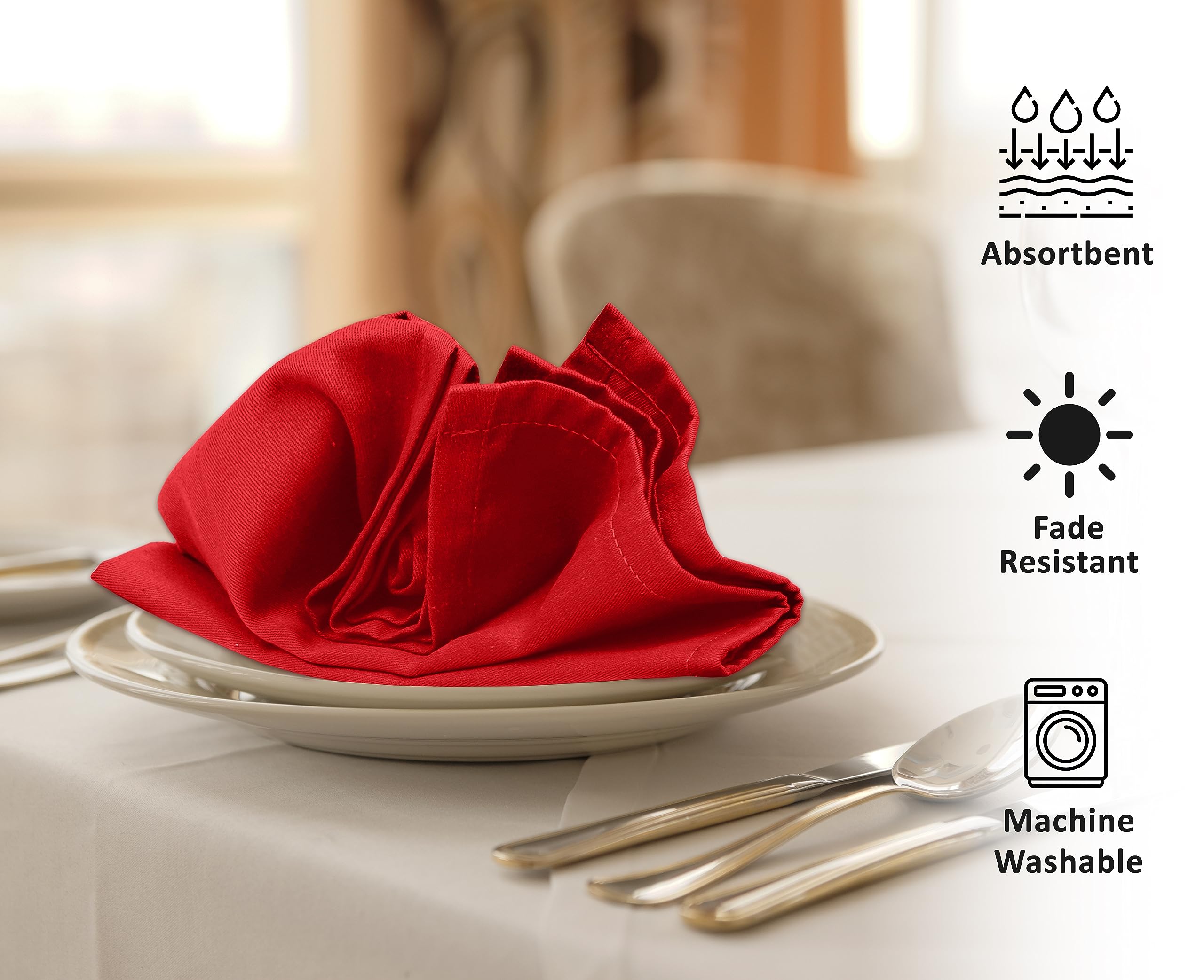 RUVANTI 18x18 pulgadas: opción perfecta para cenas y banquetes.