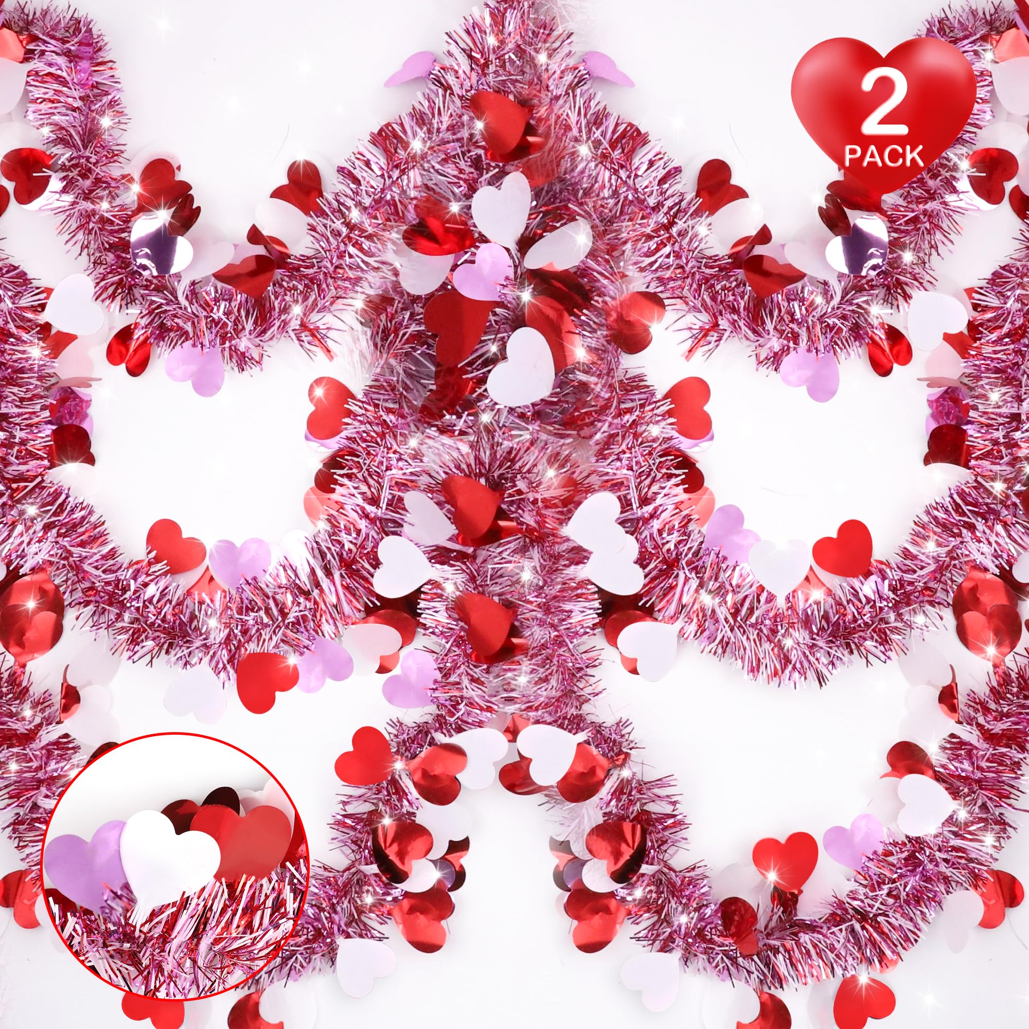 Guirnalda Sakayo corazones dos cordones: ideal para crear un ambiente romántico.