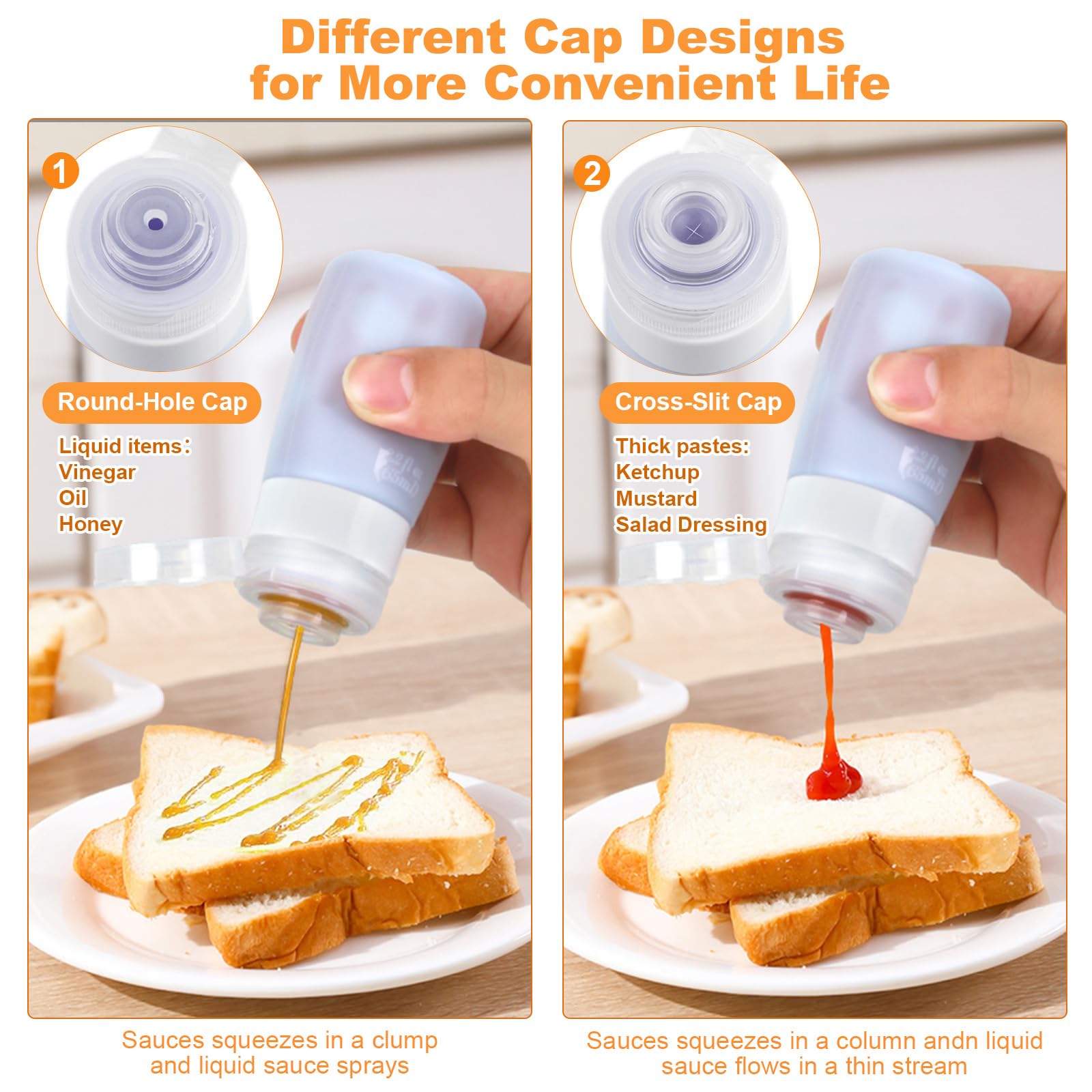 Conjunto de cuatro botellas Seropy para condimentos, ideal para almuerzo al aire libre