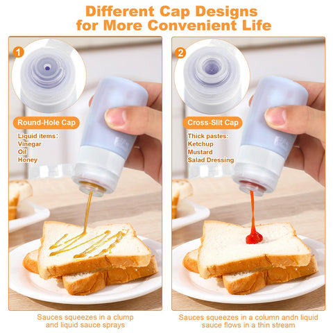 Conjunto de cuatro botellas Seropy para condimentos, ideal para almuerzo al aire libre