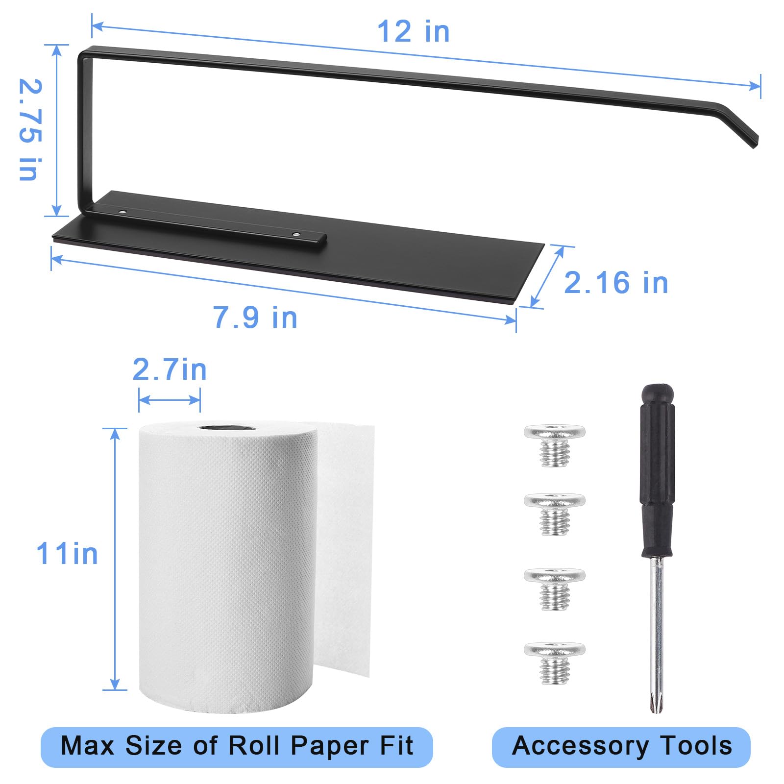 Seropy porta toallas de cocina magnético, solución de pared a mano.