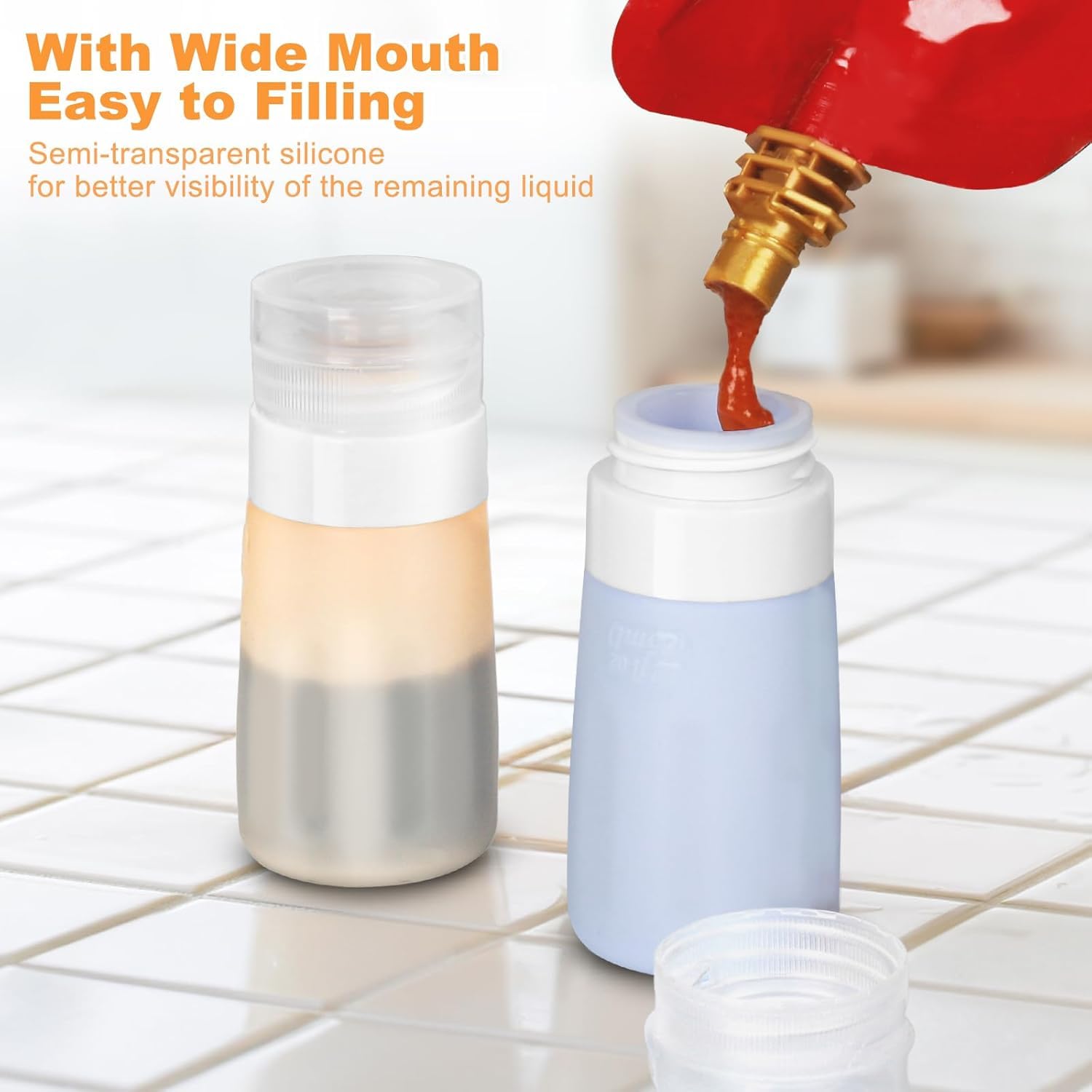 Envase de silicona apto para alimentos, suave y duradero