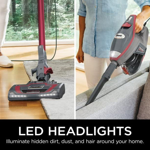 Shark HV370 Rocket Pro, iluminación que revela pelos de mascotas y polvo.