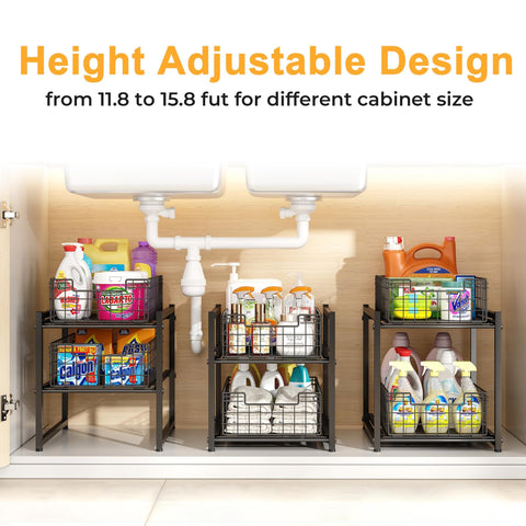 SILUB pack de dos organizadores deslizantes para casa.