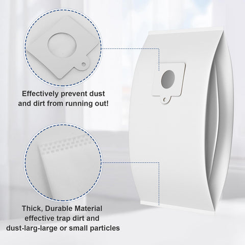 Capacidad de 3.2L en bolsas Sinnya para aspiradora canister.