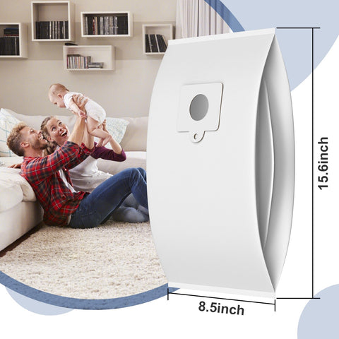 Diseño empujar-tirar para cambiar la bolsa sin tocar polvo.