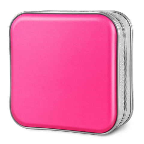 Funda Siveit para CD-DVD de 40 capacidad en rosa, ideal para organización.