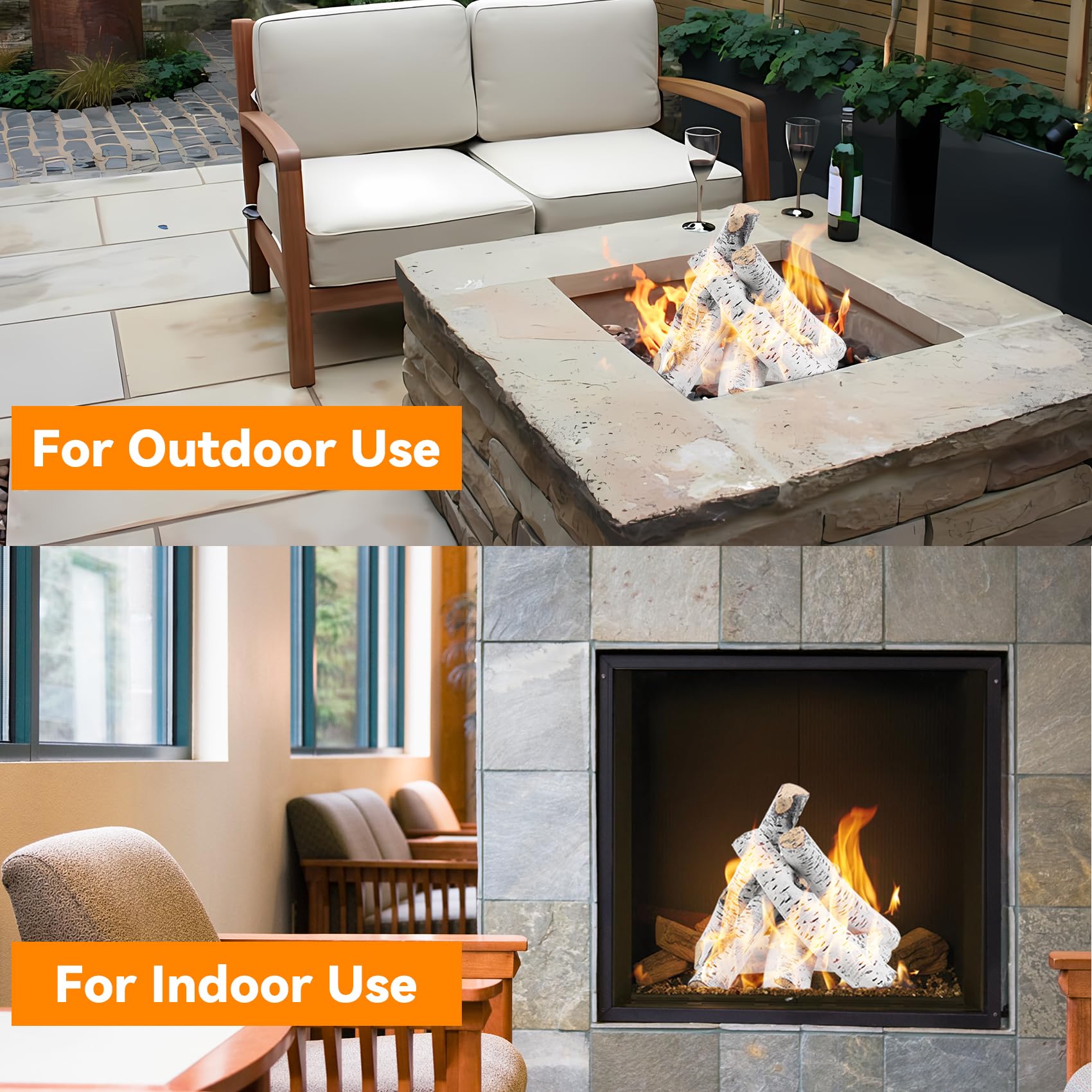 Skyflame accesorios decoración chimenea, combinar con vidrio o roca para decoración.