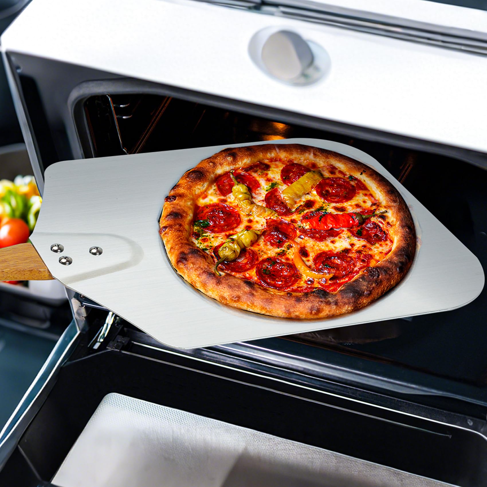 Ideal para pizzas y pan casero con manejo suave.