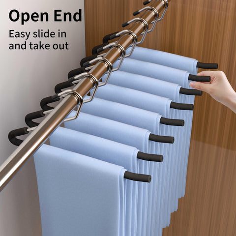 Ganchos SLMT para pantalones sin arrugas, mantienen la prenda en forma.