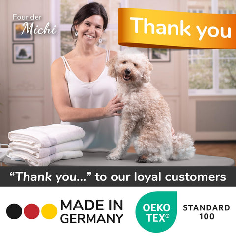 smart&gentle medida universal 15x54 pulgadas para plancha estándar.