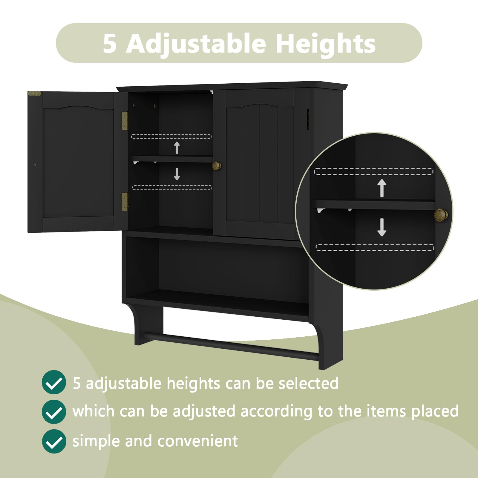 Smuxee estante abierto superior para toallas o decoraciones