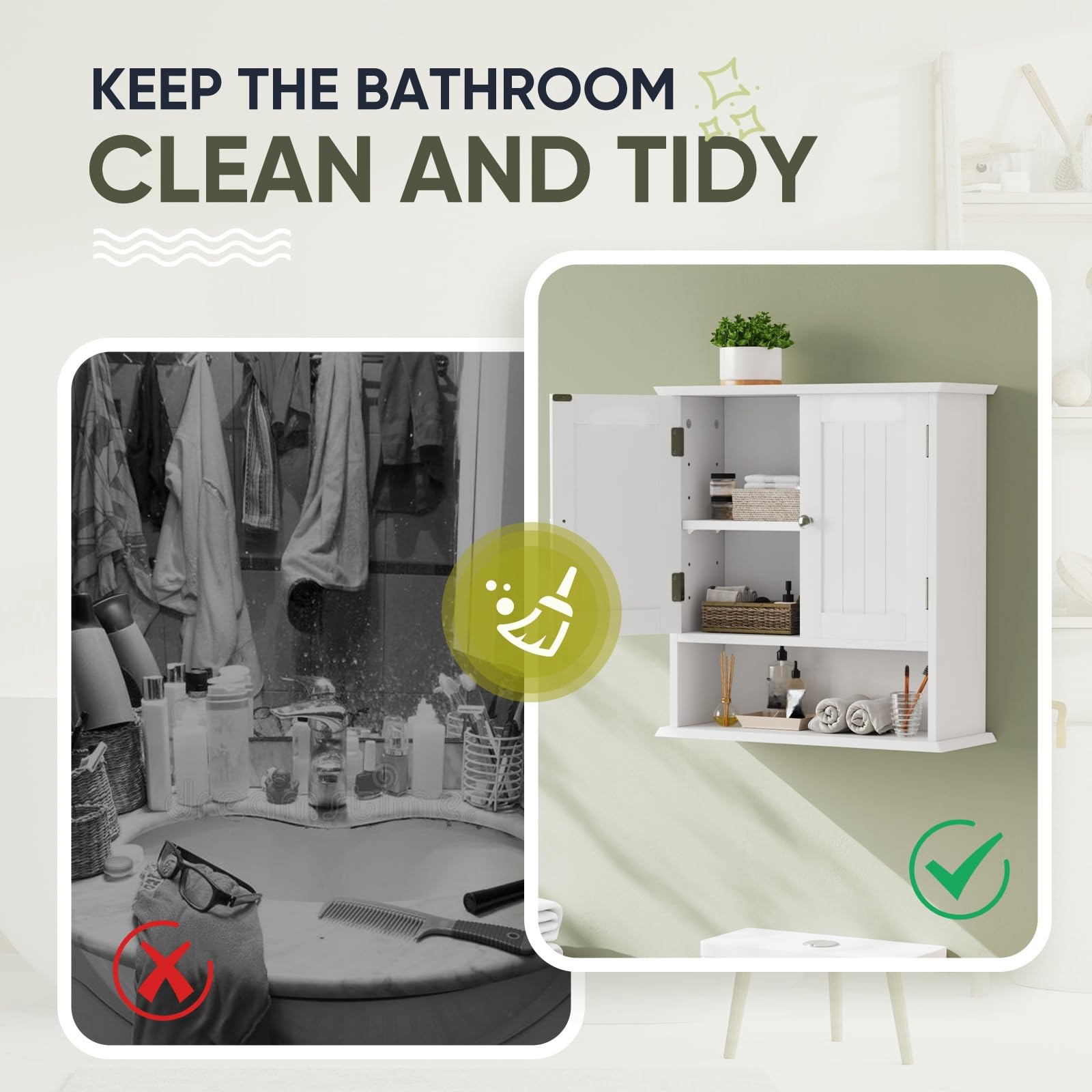 Smuxee armario-bano-pared versátil para lavadero o cocina