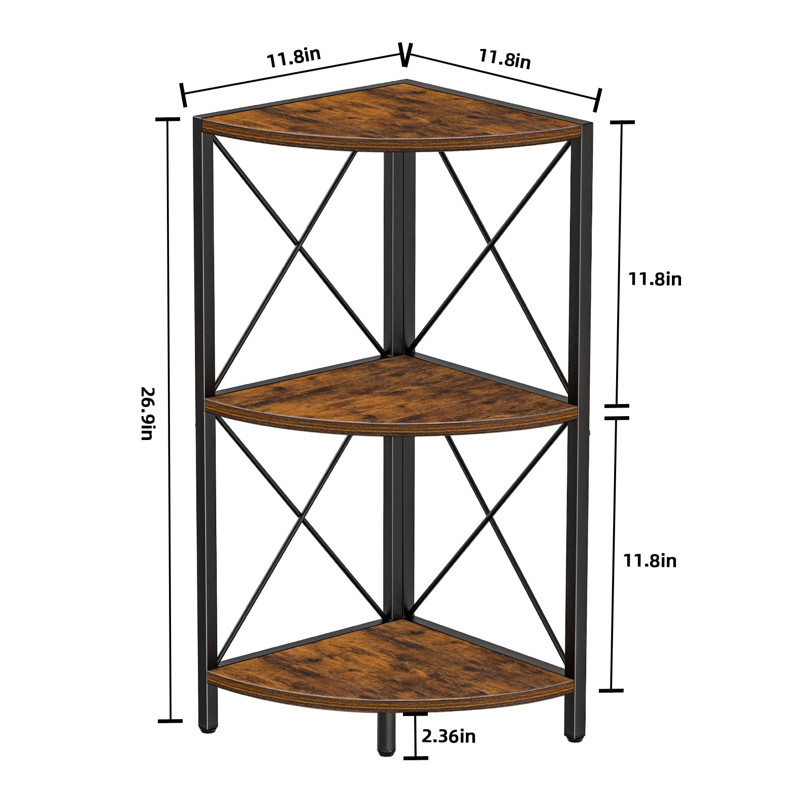 Snughome estantería esquina aprovecha espacio de forma eficiente.
