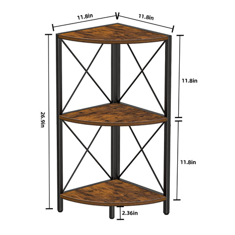 Snughome estantería esquina aprovecha espacio de forma eficiente.