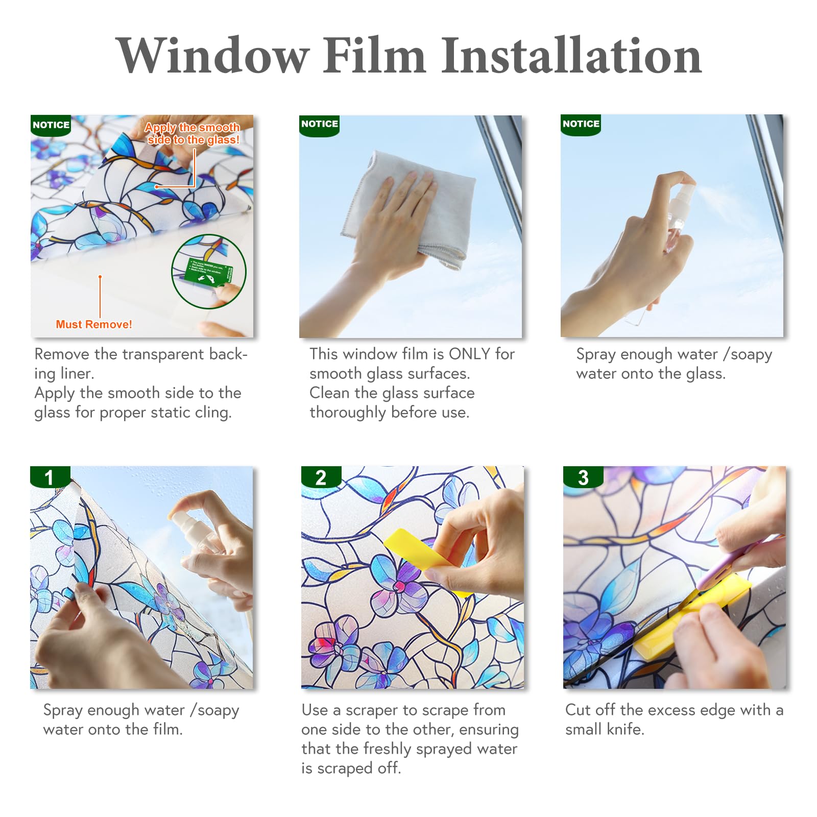 Somwise instalación rápida estilo vitrificado temporal