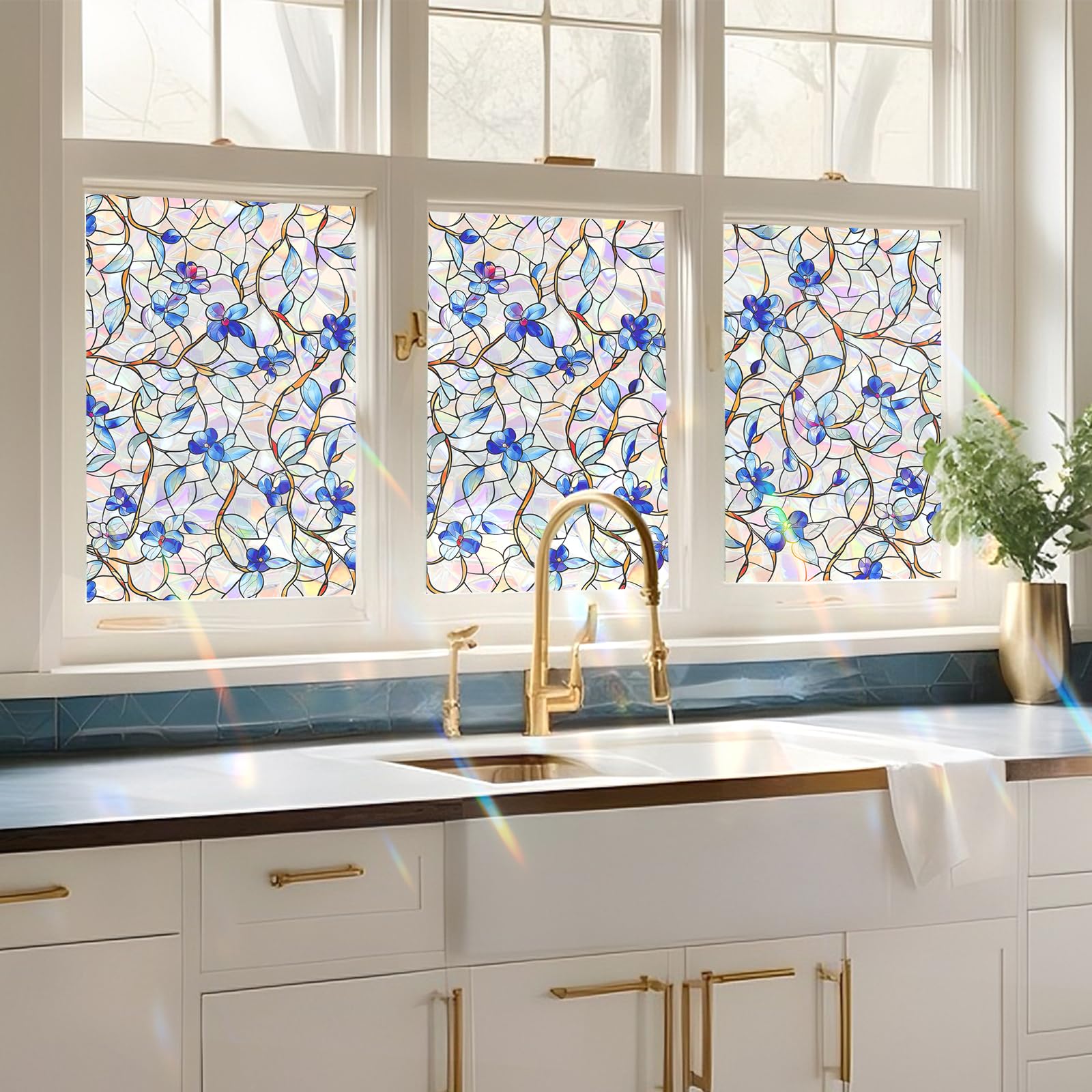 Somwise patrón botánico azul y verde