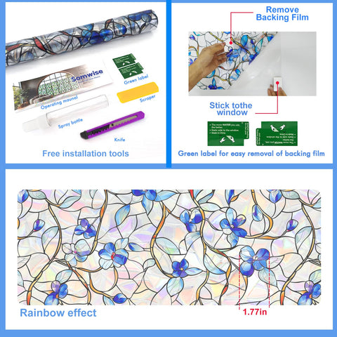 Somwise ventana baño coche con diseño decorativo