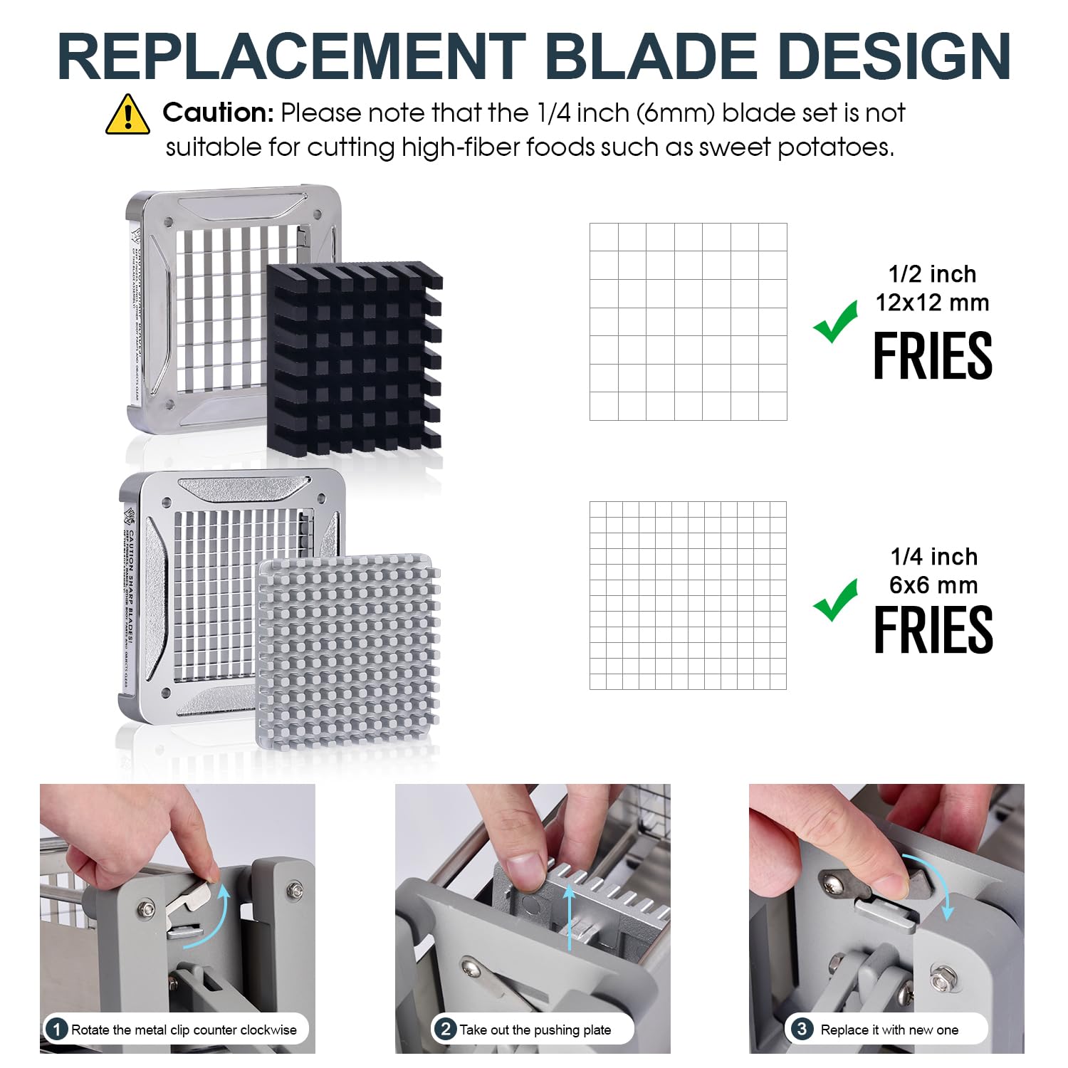 Caja de corte amplia de Sopito para patatas grandes sin pre-corte
