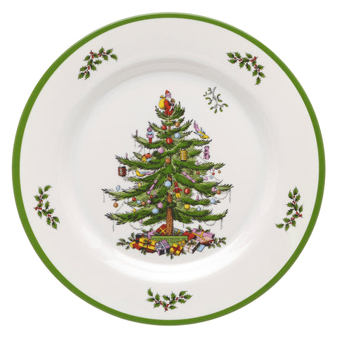 Spode diseño Arbol Navidad verde, duradero para cenas familiares festivas.