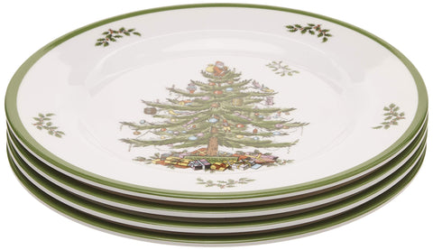 Spode juego 4 platos melamina, perfecto para comidas festivas.