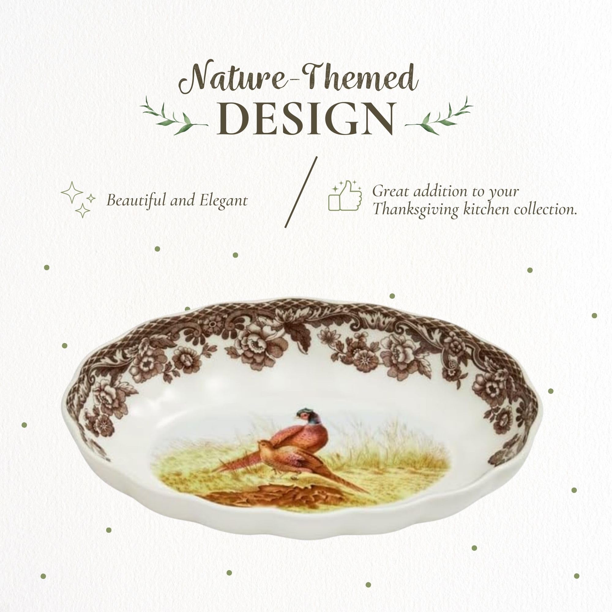 Spode Colección navideña con flores británicas, perfecto como centro de mesa.