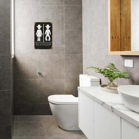 Stmoau instalación fácil del cartel metálico, perfora esquinas y fija con tornillos