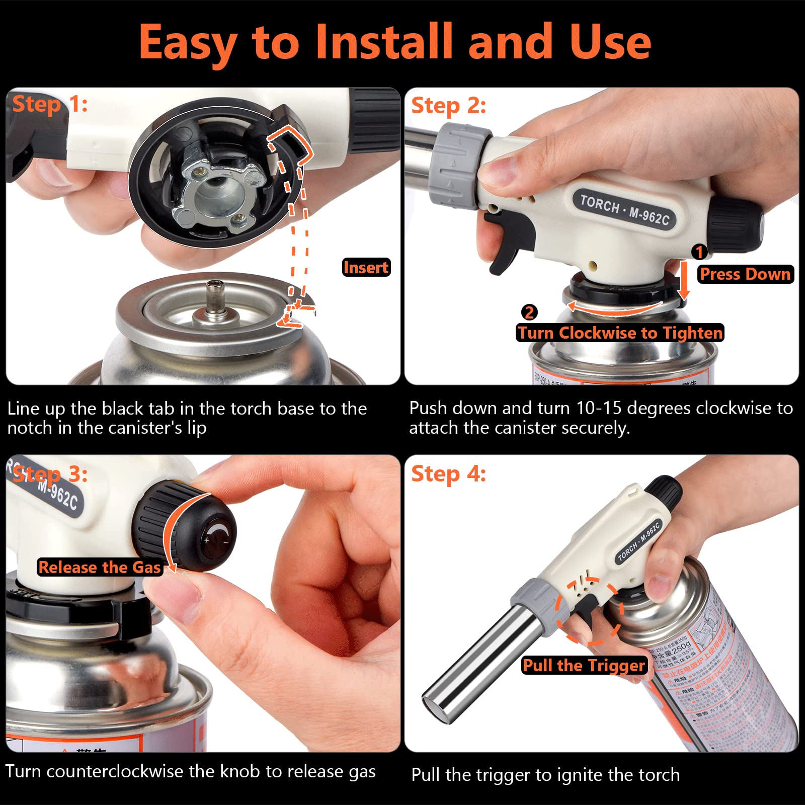 Striludo llama ajustable para creme brulee con control de temperatura