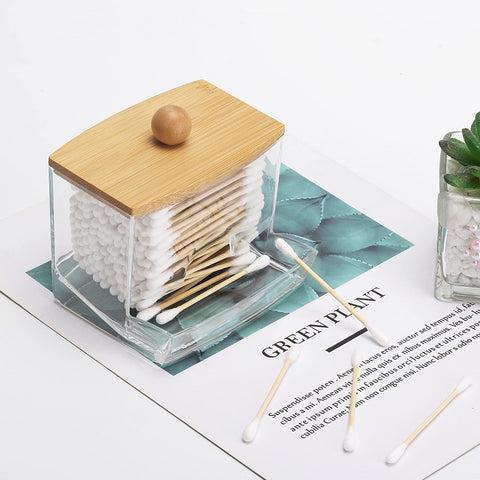 Tbestmax Contenedor para hisopos: mantiene ordenados los accesorios.