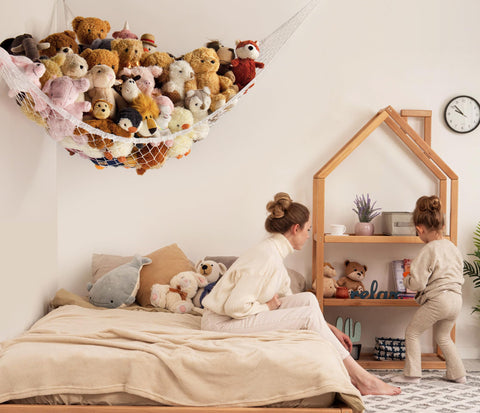 TCGPRO hamaca de peluches con red abierta para acceso rápido