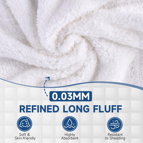 Toallas TEAWOO Coral Velvet para rostro, suaves y secado rápido.