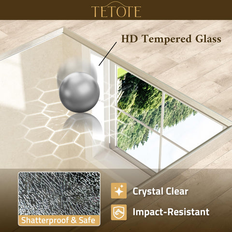 Espejo TETOTE borde biselado aporta profundidad visual.