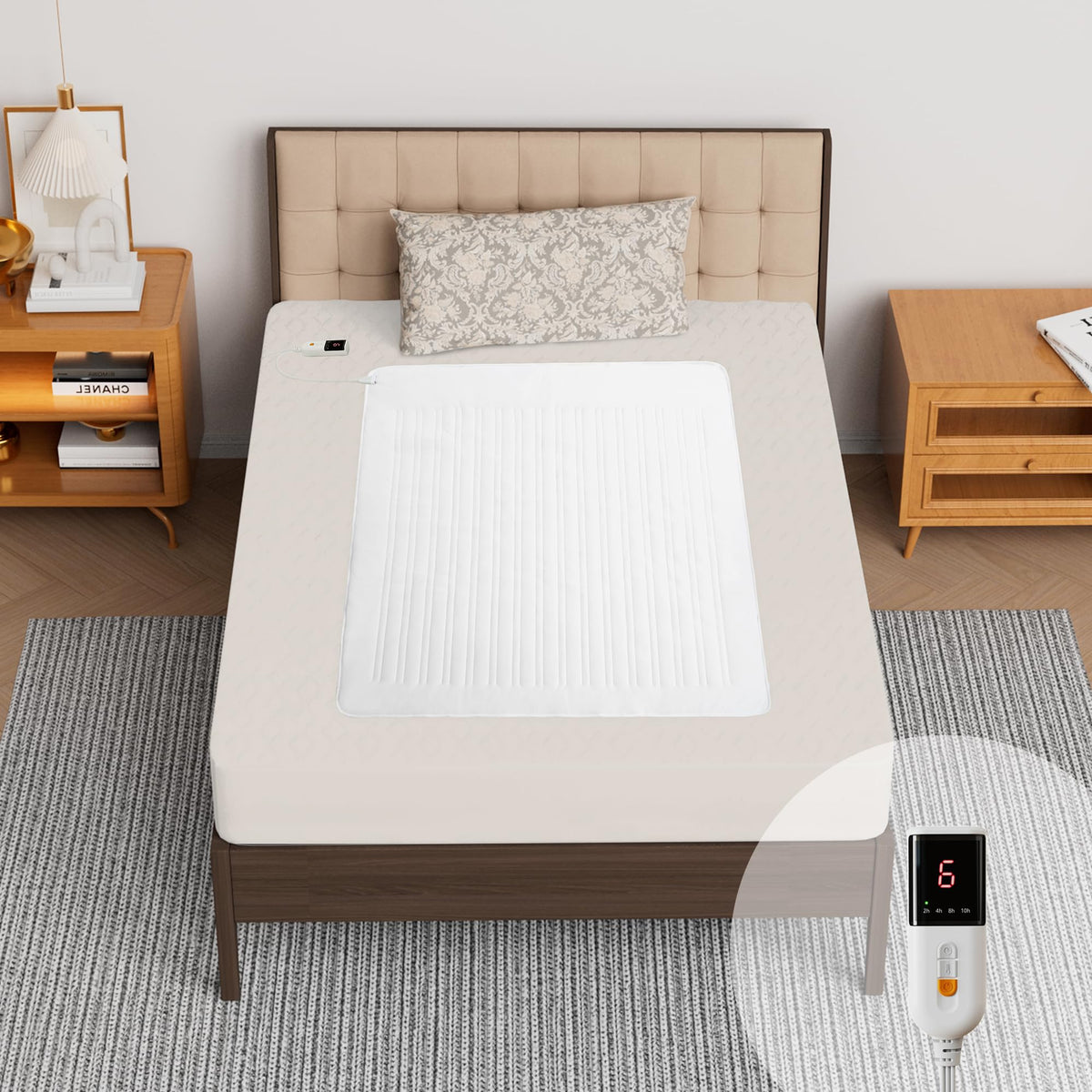 Texciting almohadilla calefactable mini twin frente para calidez rápida y confortable