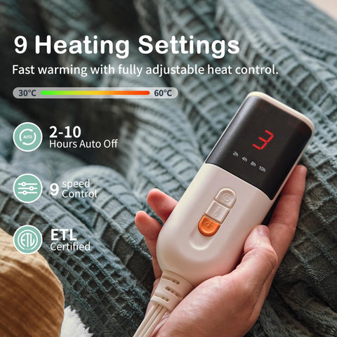 Texciting control digital de 9 velocidades para ajustar la temperatura.