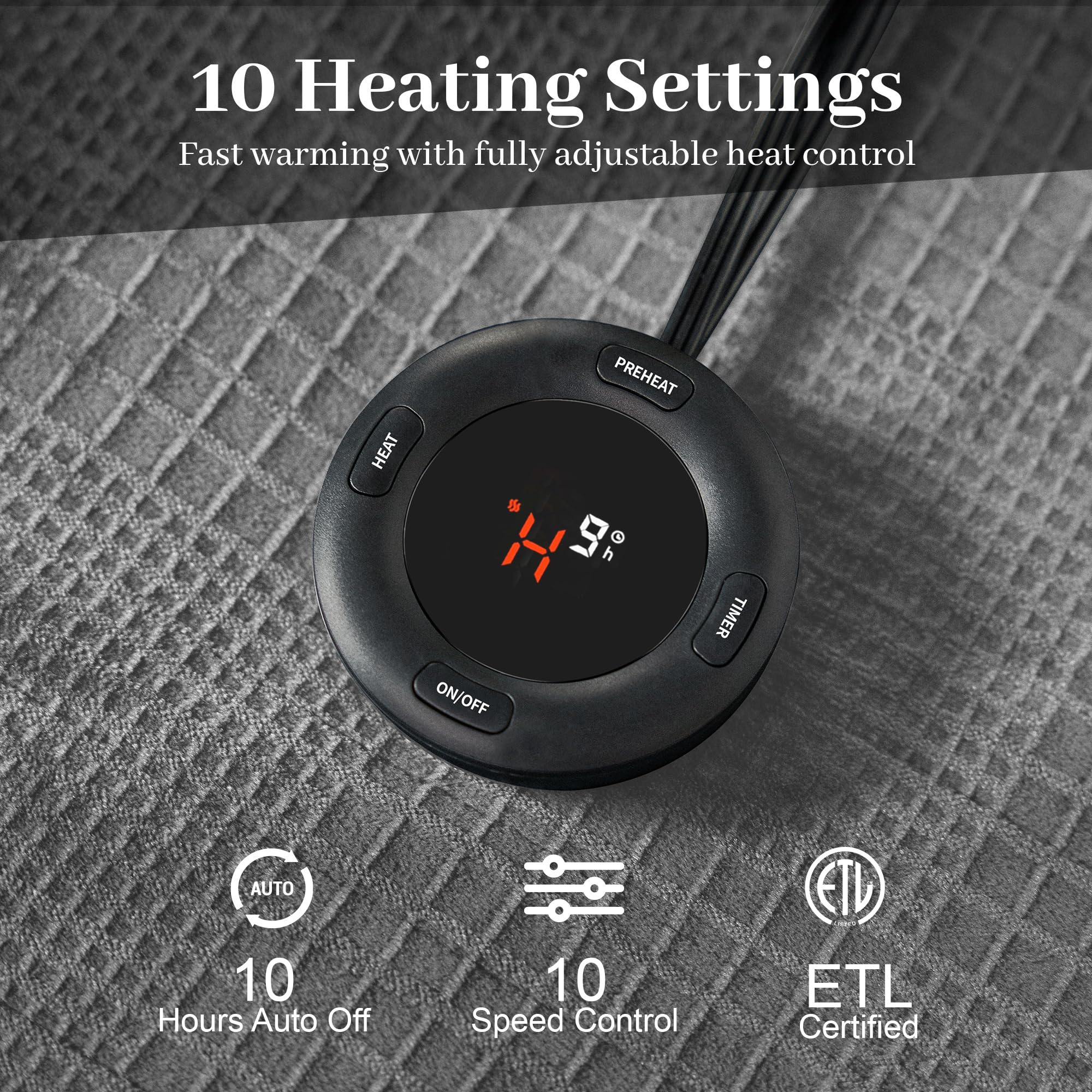 Texciting edredón eléctrico con control dual para temperatura personalizada