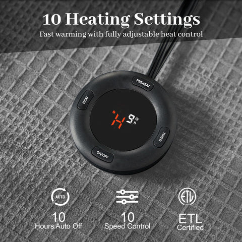 Texciting edredón eléctrico con control dual para temperatura personalizada