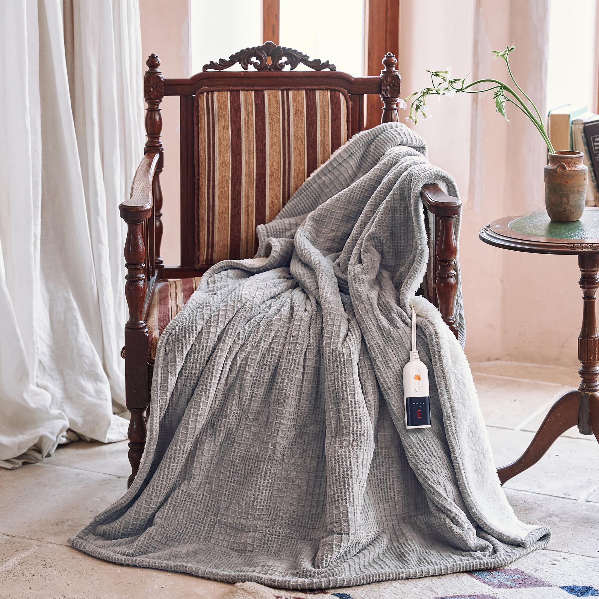 Texciting manta con autoapagado de 2 a 10 horas para dormir tranquilo.