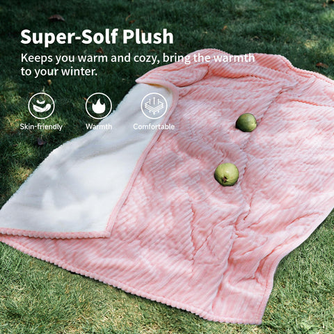 Texciting manta eléctrica rosa con apagado automático a las 3 h