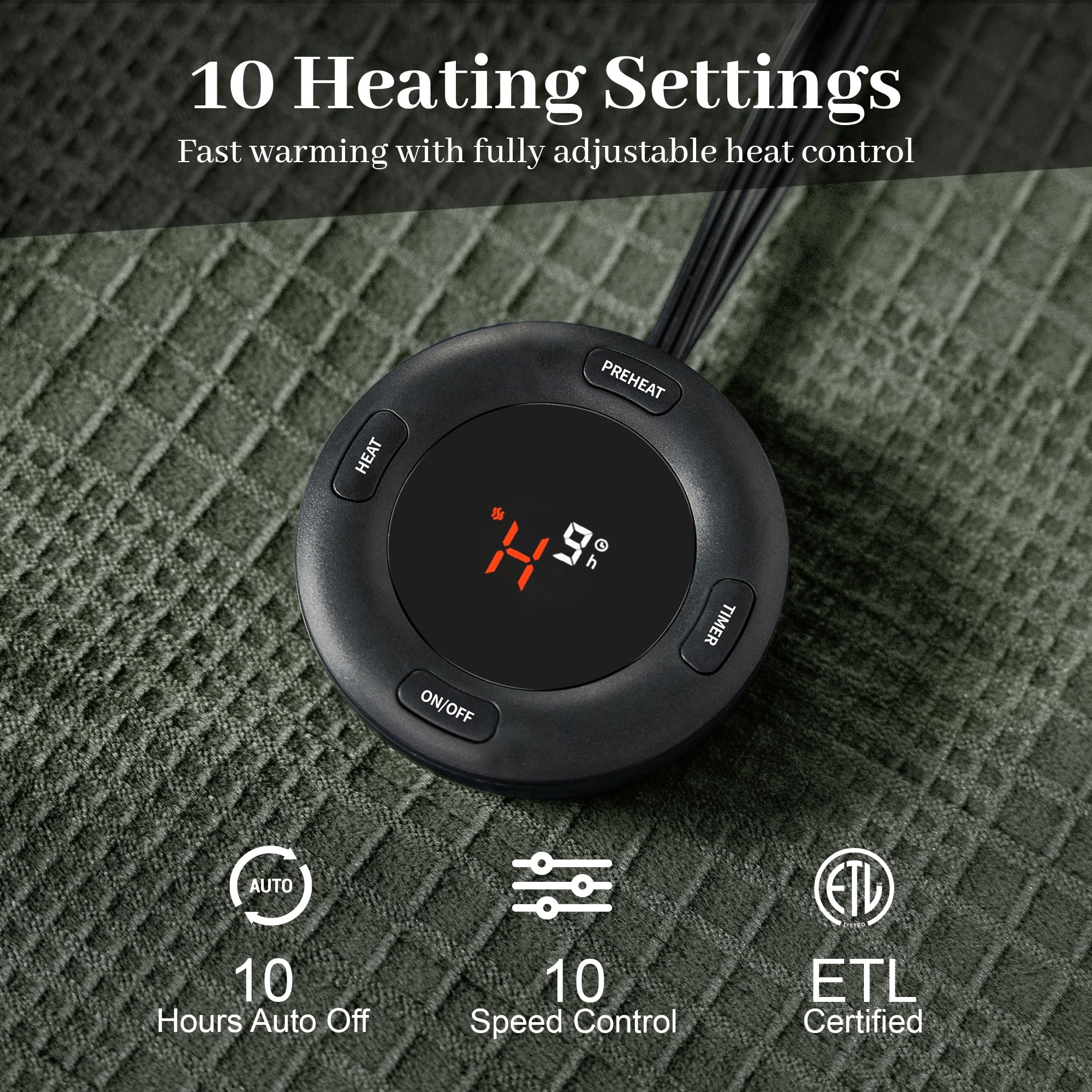 Texciting manta eléctrica con controles duales para cada lado