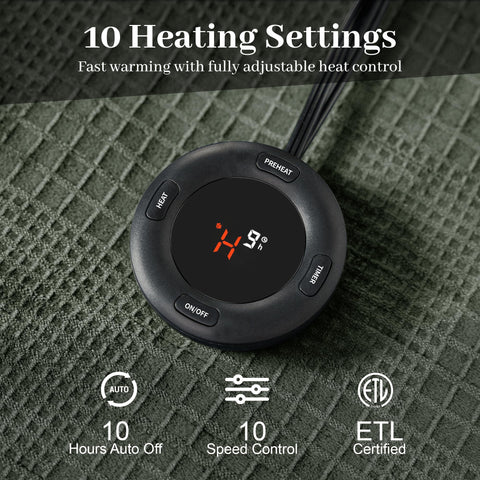 Texciting manta eléctrica con controles duales para cada lado