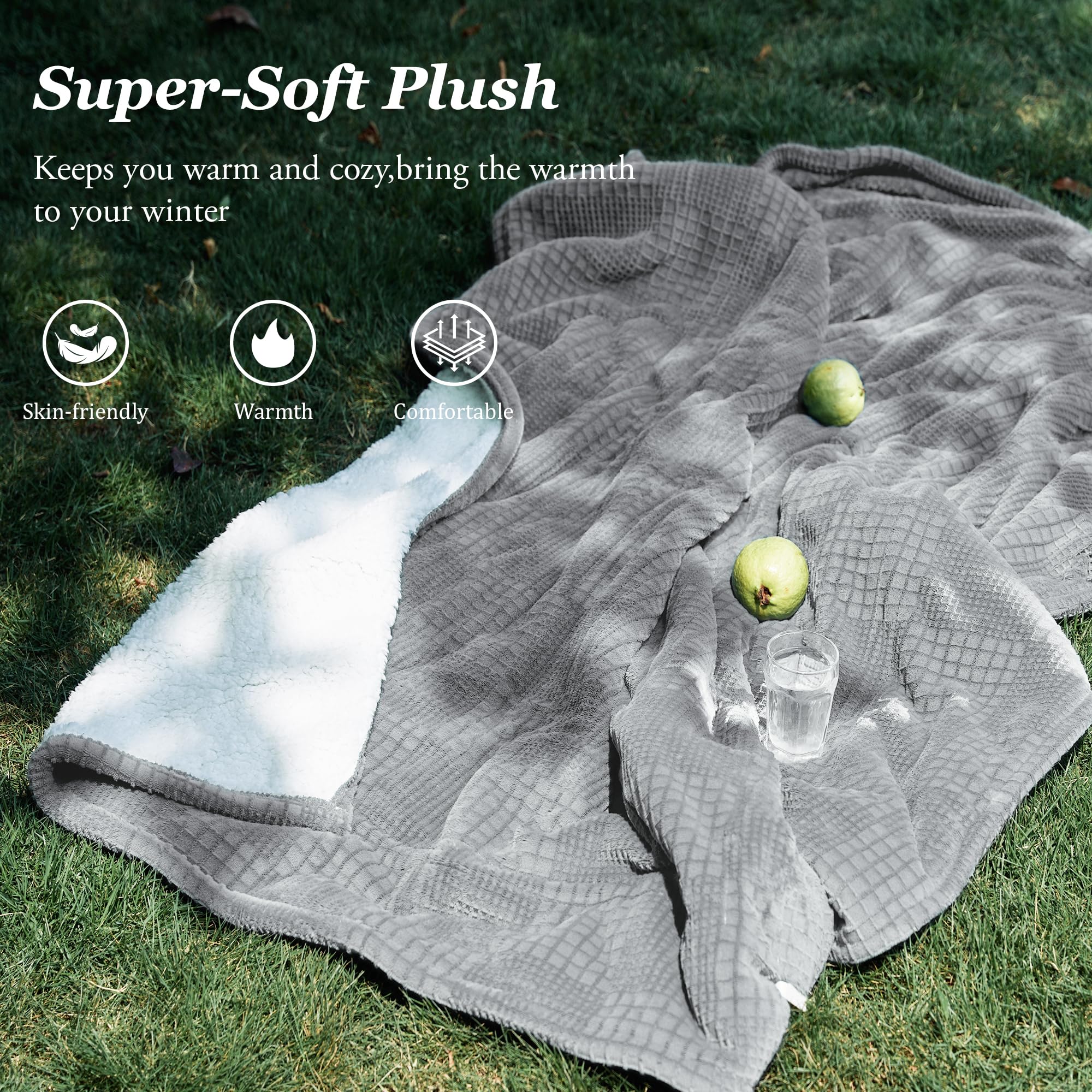 Texciting manta lavable a máquina para limpieza rápida y simple.