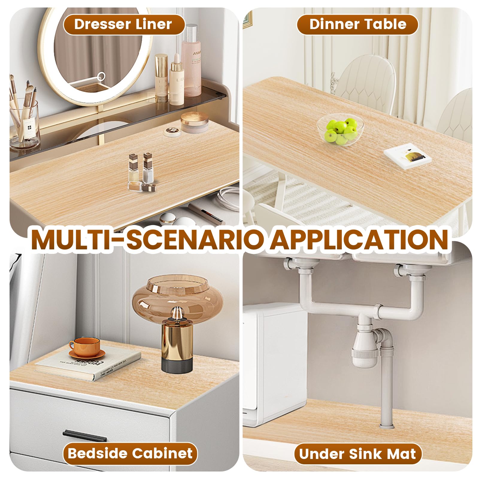 TheBaDaz revestimiento multiusos para gabinetes en color beige neutro.