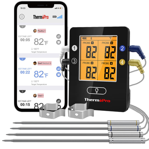 ThermoPro TP25 muestra alcance de 650 pies para monitorizar carnes a distancia