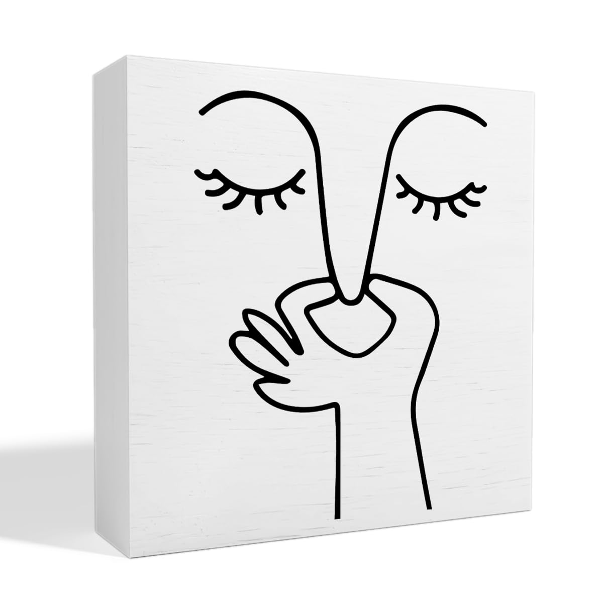 Caja de madera Thoqii con sentencia divertida para el aseo, decorativa y práctica.