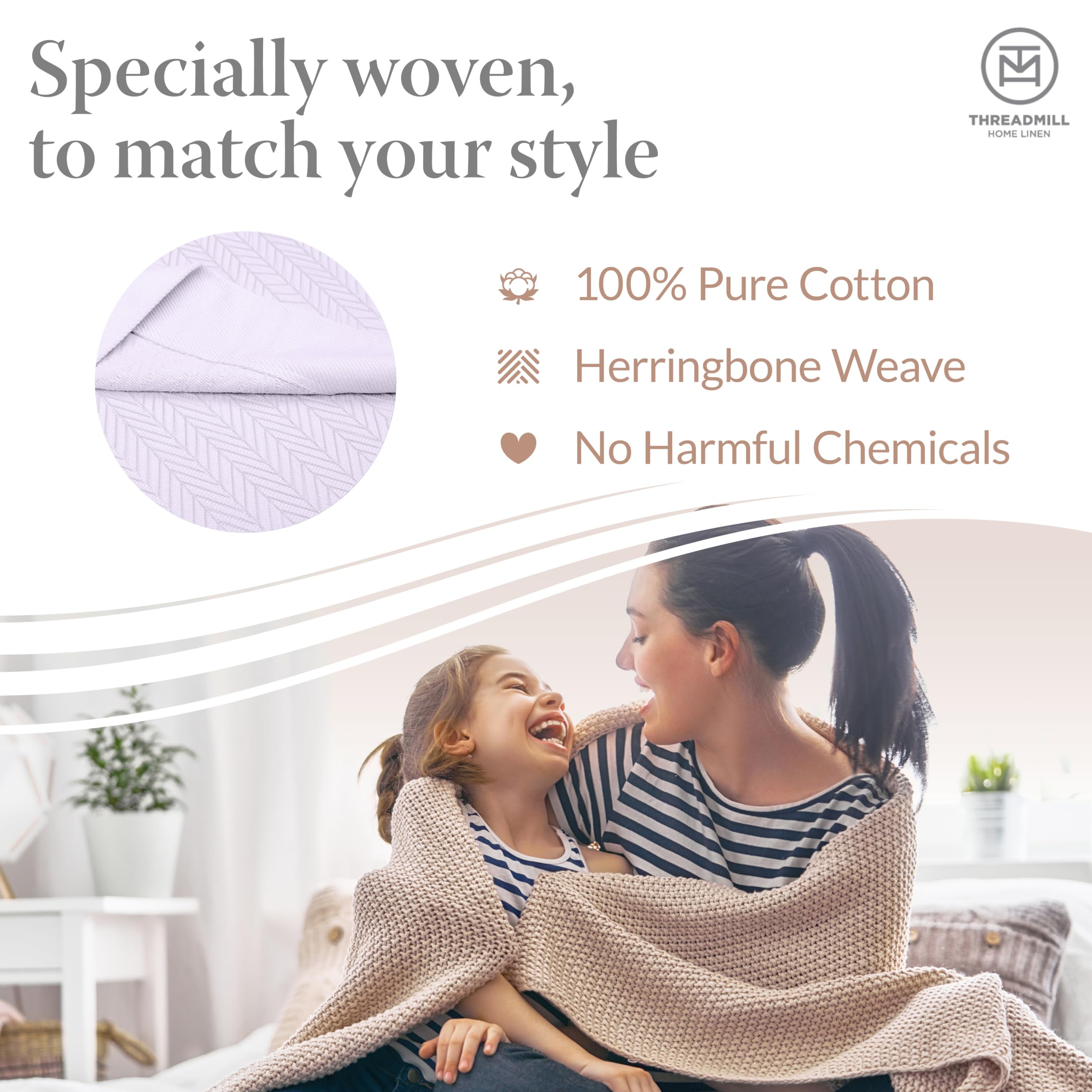 Diseño decorativo Threadmill para sala o dormitorio, color lilac y acabado cálido.