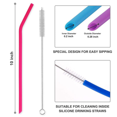 Pajitas Tifanso flexibles y largas para café y bebidas, ideales para uso diario.
