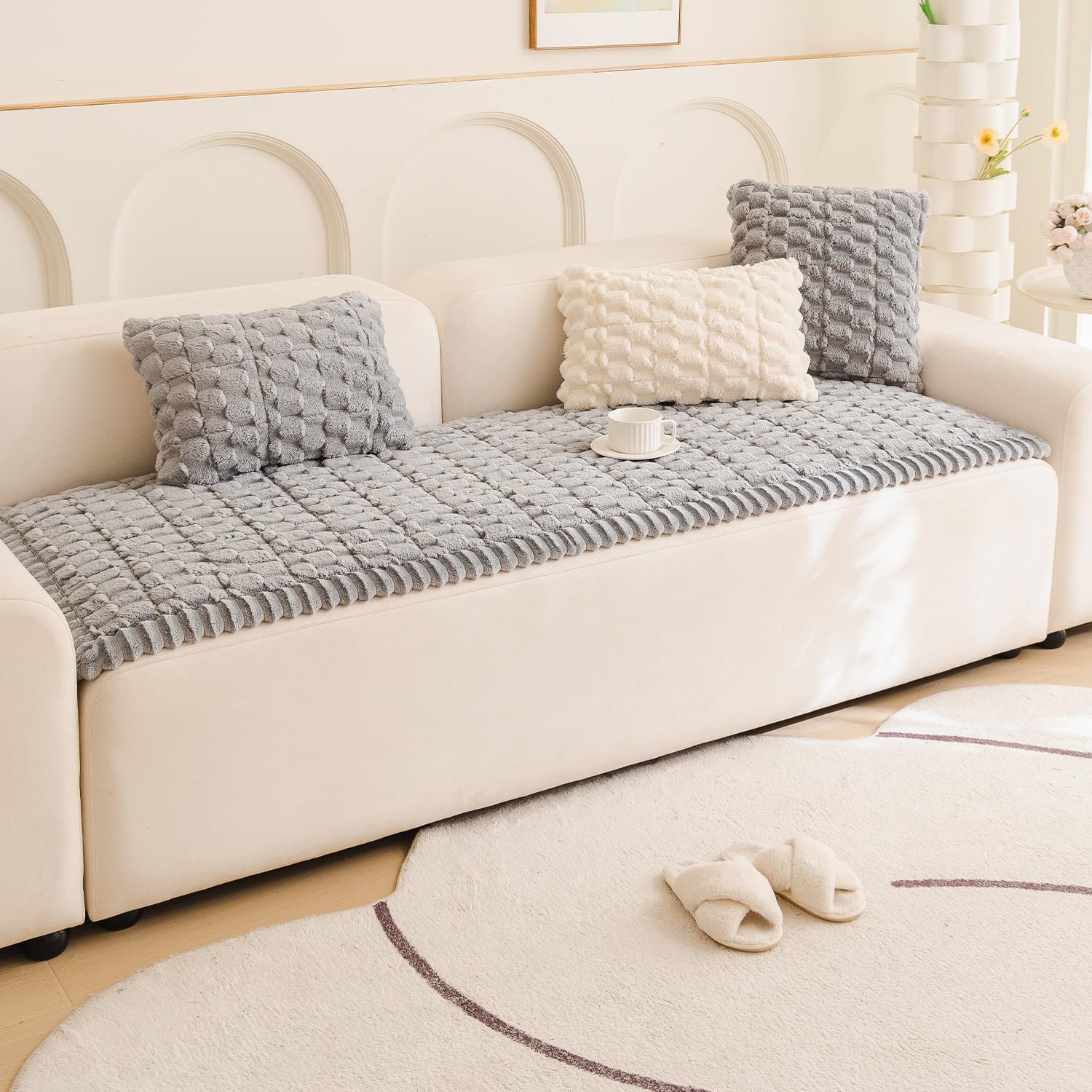 Tiwwie Antideslizante-trasero: mantiene la funda en su lugar durante el descanso.